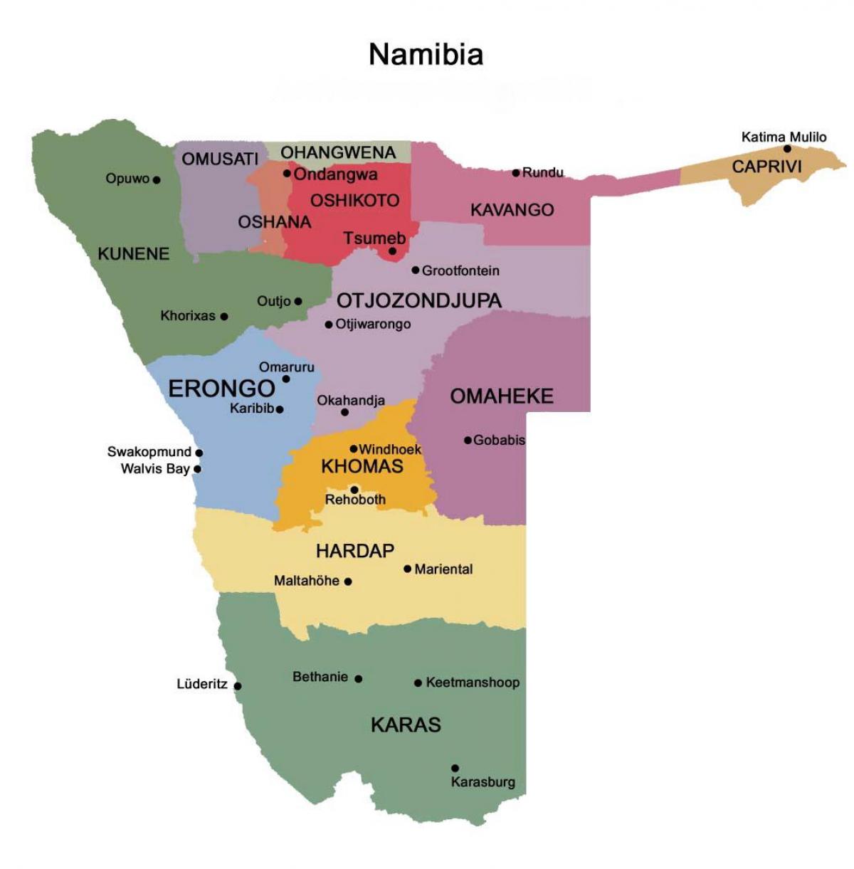 14 Regions Of Namibia