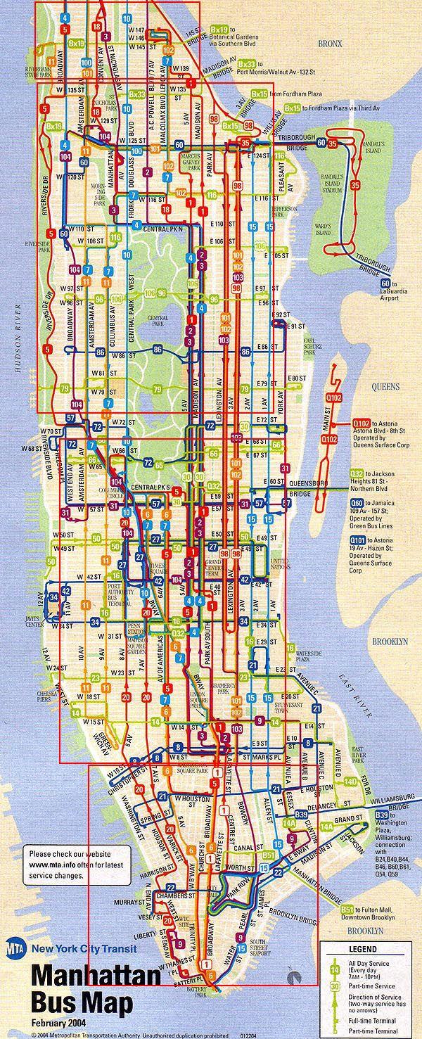 MTA express bus map - NY MTA bus map (New York - USA)