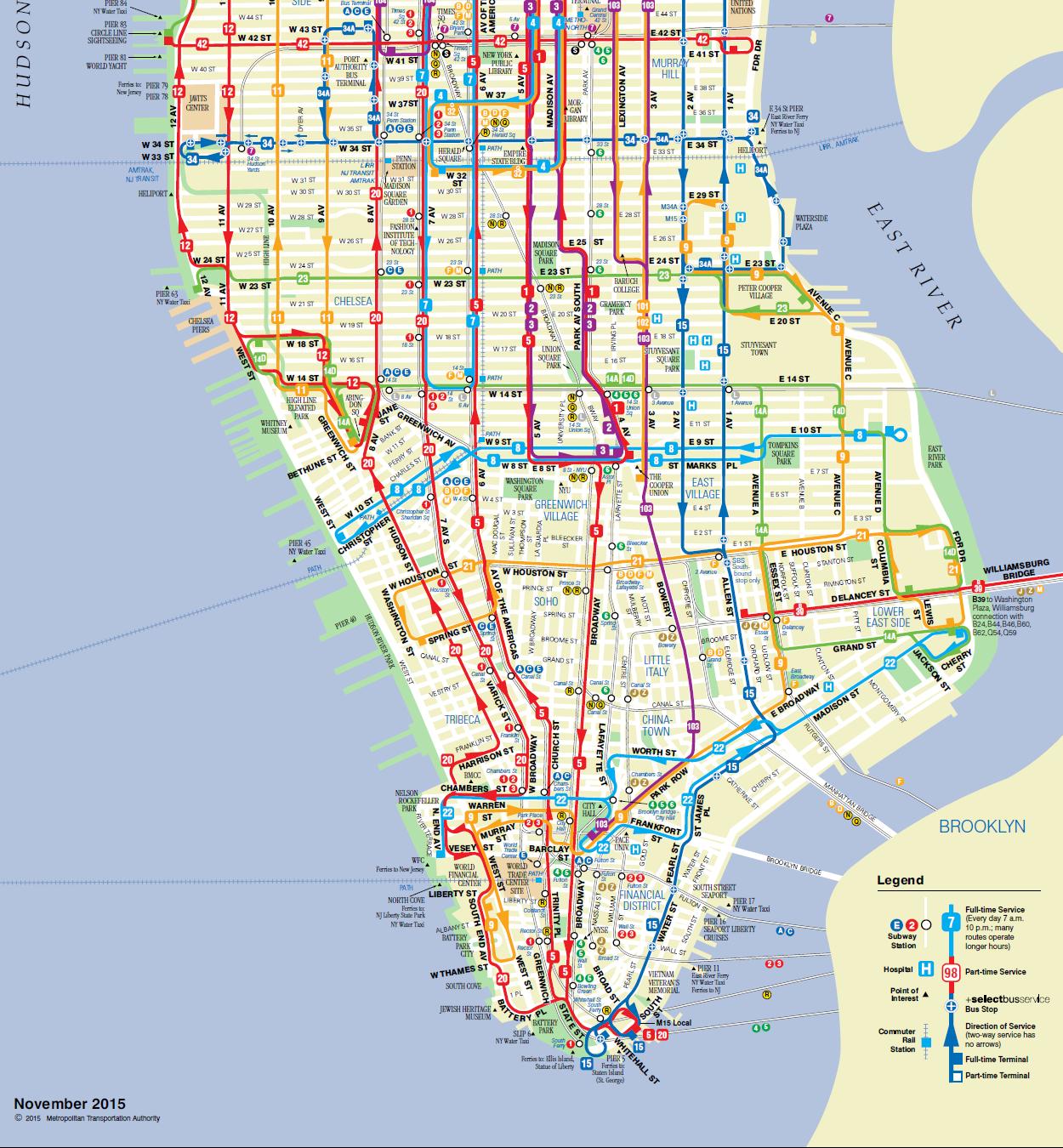 Mta Manhattan Bus Map - Living Room Design 2020