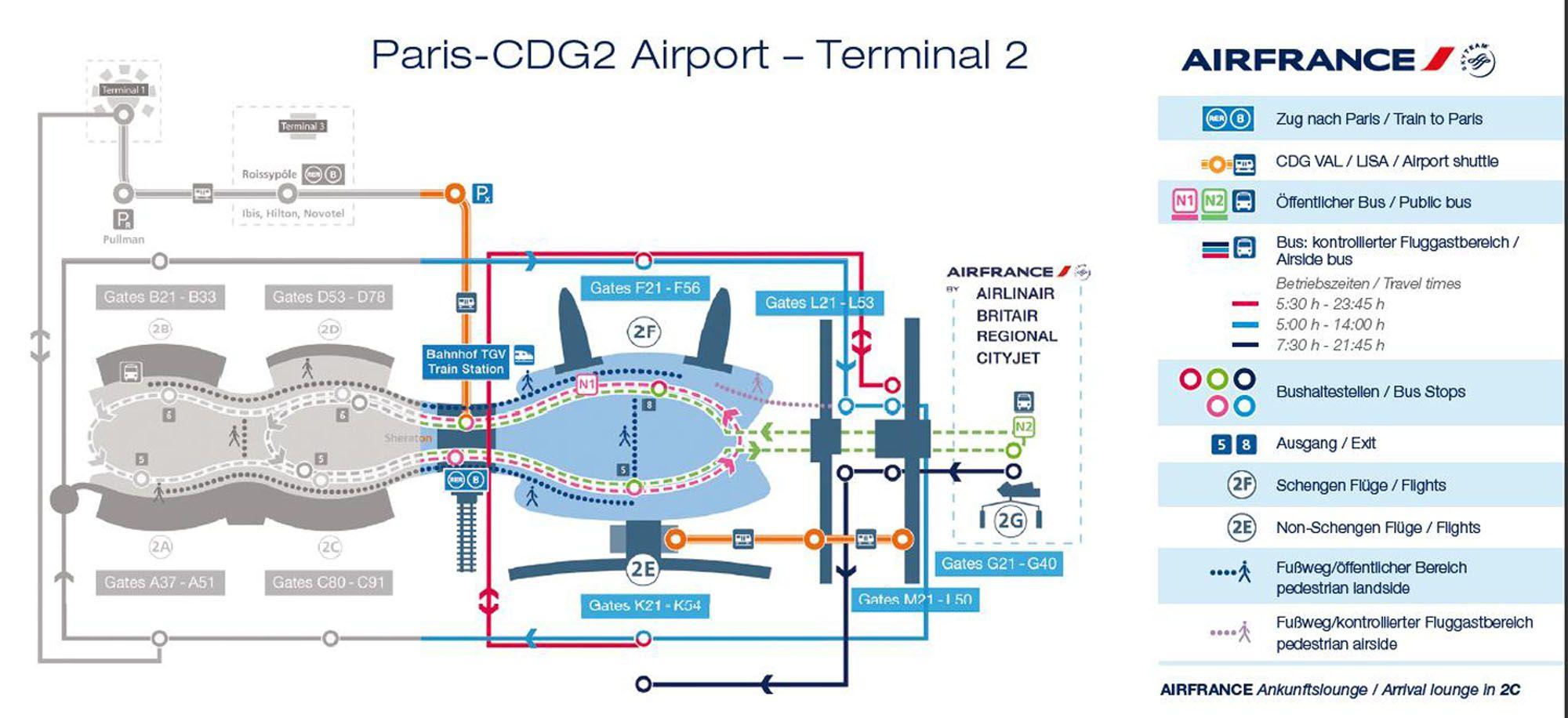 Charles De Gaulle Terminal 2E Map - Loree Ranique