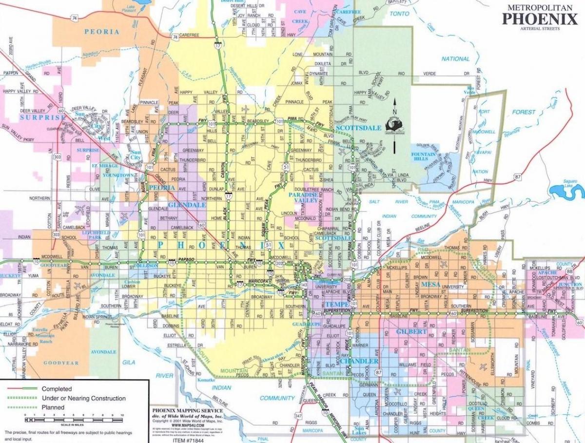 City of Phoenix map - Phoenix city map (Arizona - USA)