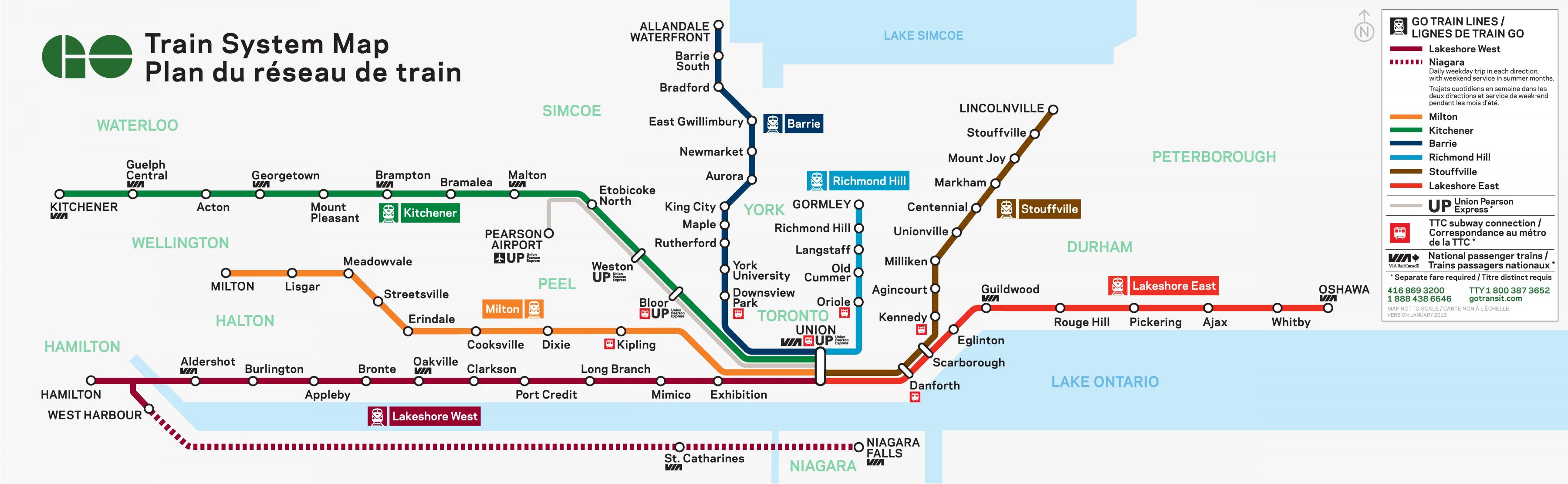 Toronto Rail Map