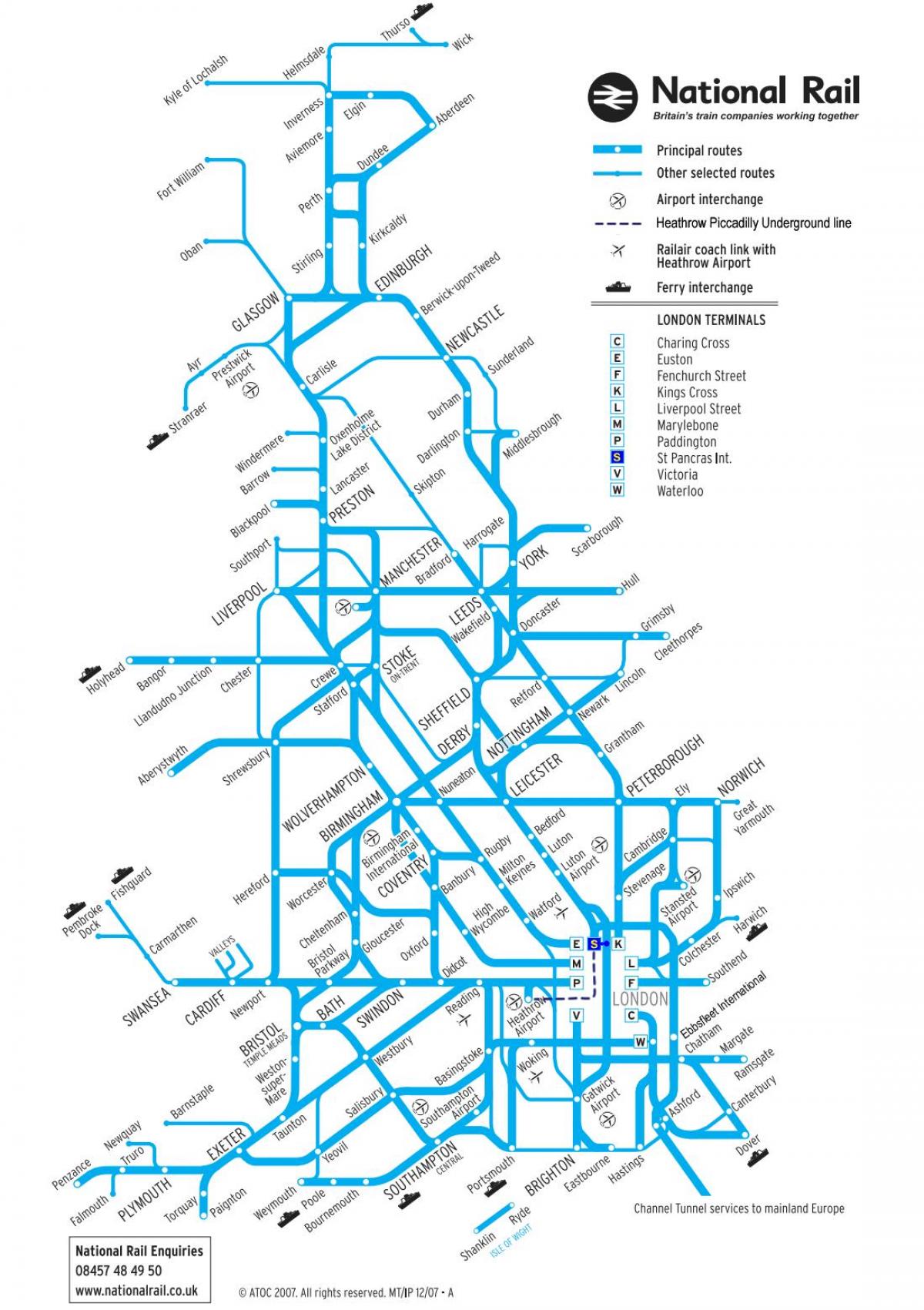 British Rail System Map - Gambaran