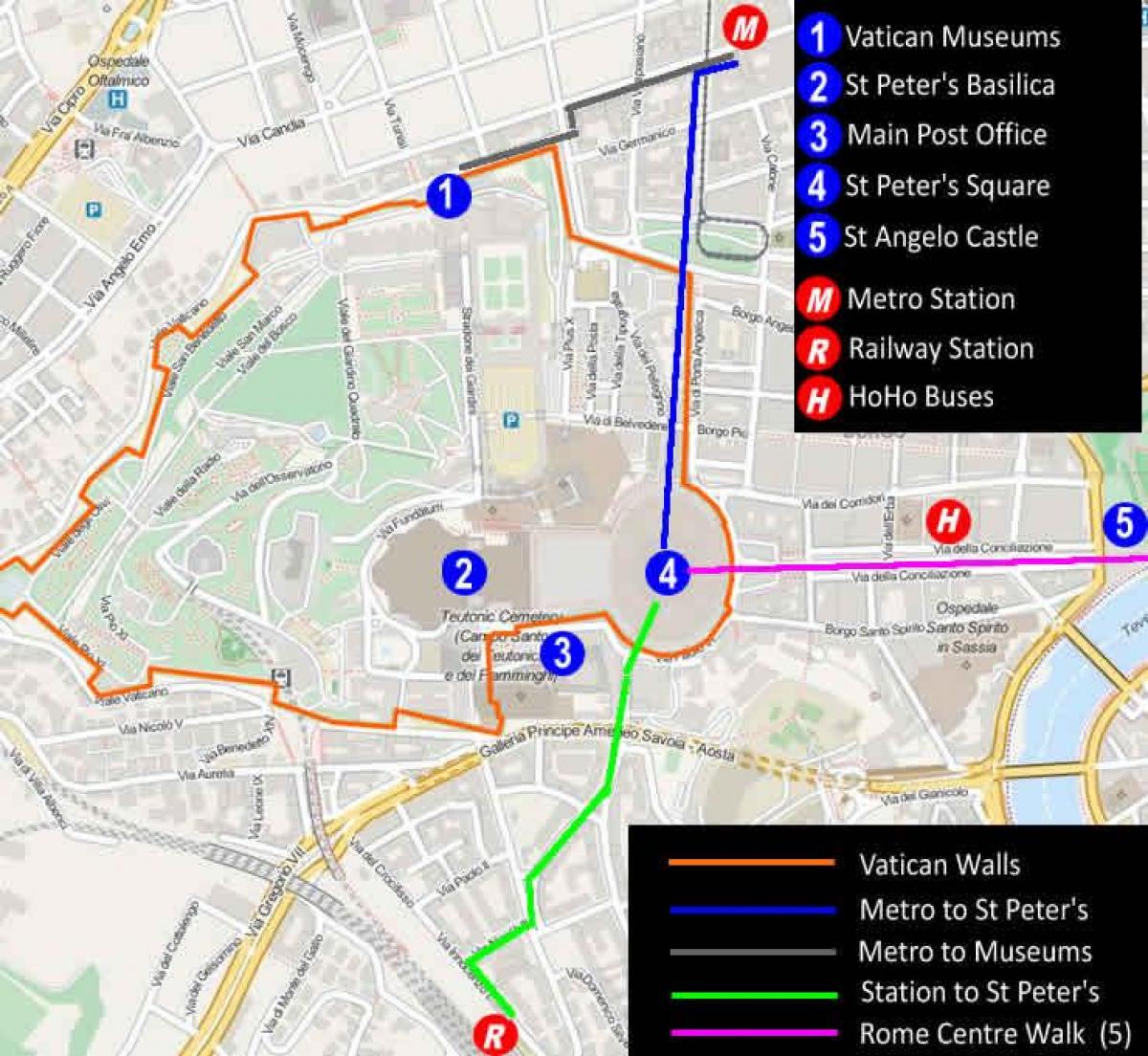 entrance to Vatican museum map