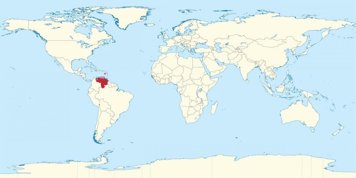 venezuela on map of the world