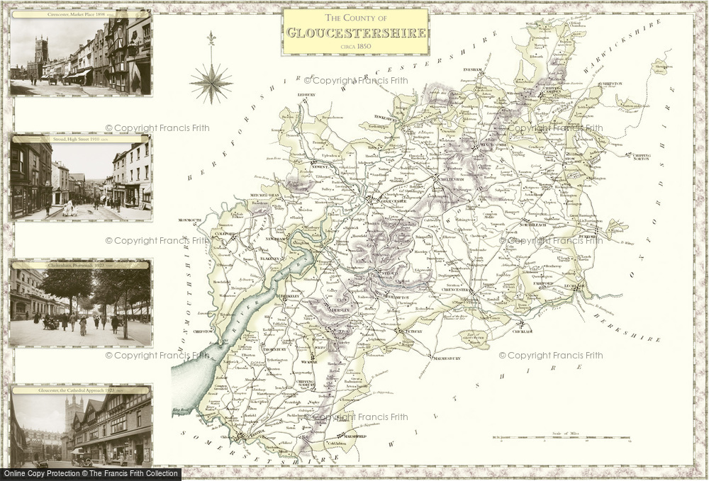 Old Map of Historic Map covering Buckland in 1840