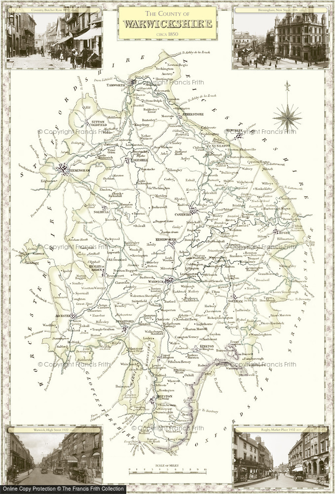 Old Map of Historic Map covering Baginton in 1840