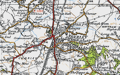 Old map of Alderley Edge in 1947