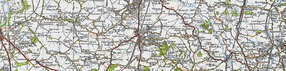 Old map of Alderley Edge in 1947