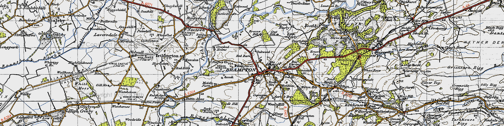 Old map of Brampton in 1947