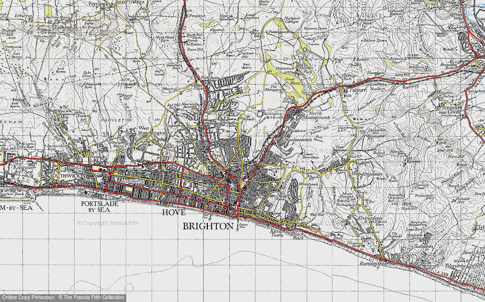 Old Map of Brighton, 1940 in 1940