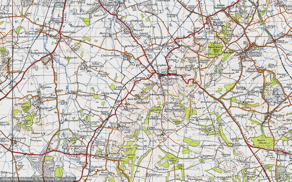 Old Map of Buckland, 1946 in 1946