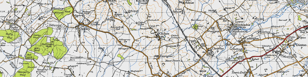 Old map of Chilton in 1946