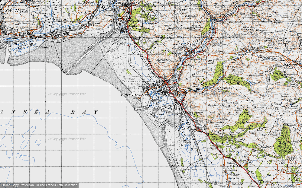 Old Map of Port Talbot, 1947 in 1947