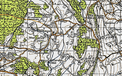 Old map of Woolhope in 1947