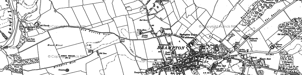 Old map of Brampton in 1897