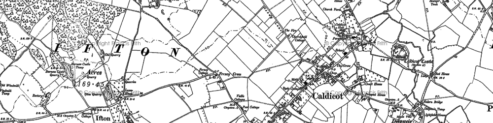 Old map of Caerwent Brook in 1900