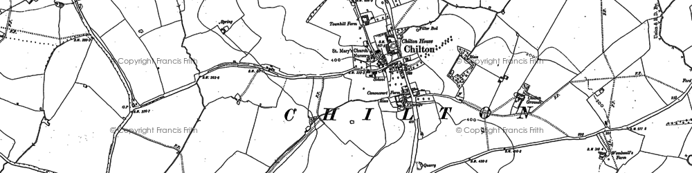 Old map of Chilton in 1898