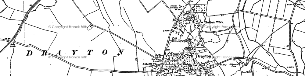 Old map of Drayton in 1898