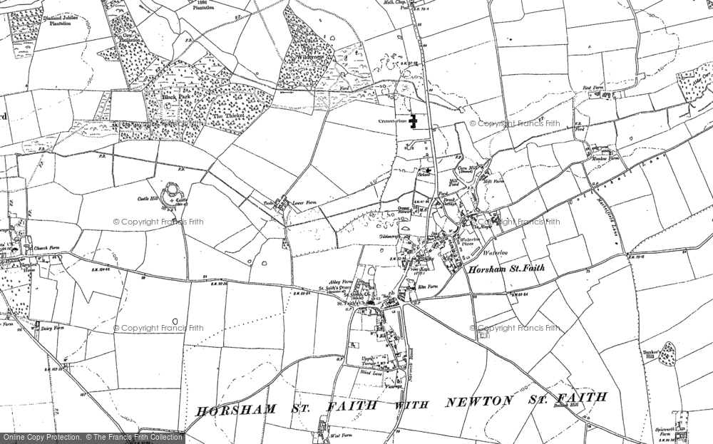 Old Map of Horsham St Faith, 1882 - 1884 in 1882