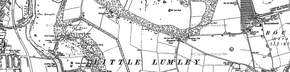 Old map of Lambton Park in 1895