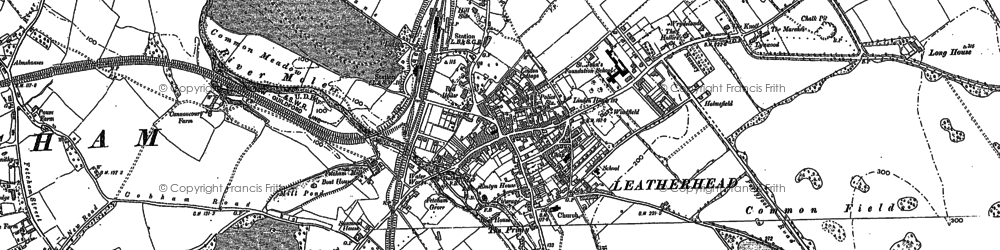 Old map of Leatherhead in 1894