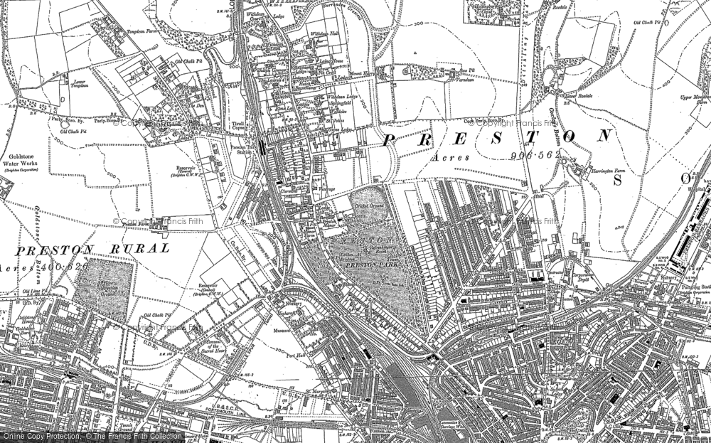 Old Map of Preston, 1909 in 1909