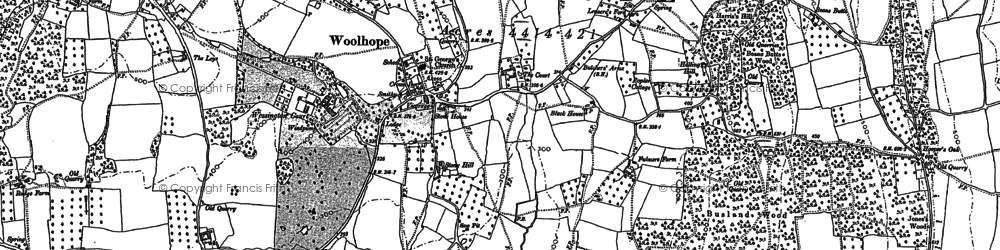 Old map of Woolhope in 1887