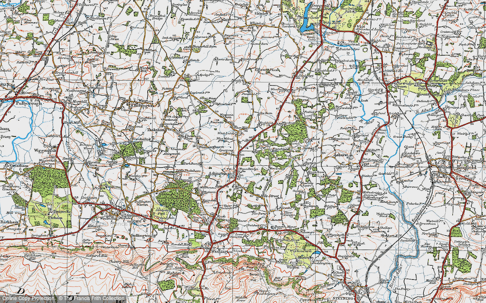 Old Map of Ashington, 1920 in 1920