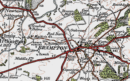 Old map of Brampton in 1925