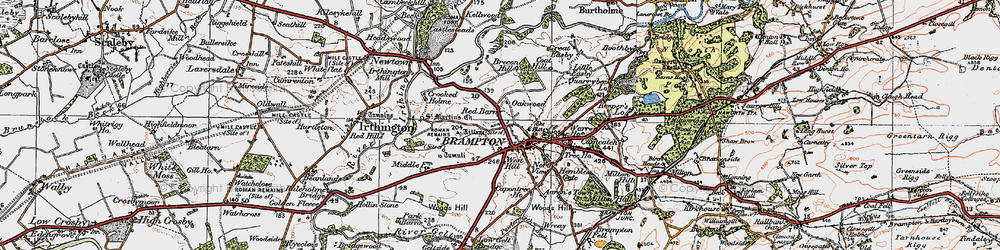 Old map of Brampton in 1925