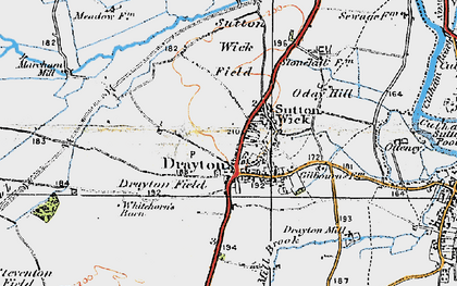 Old map of Drayton in 1919