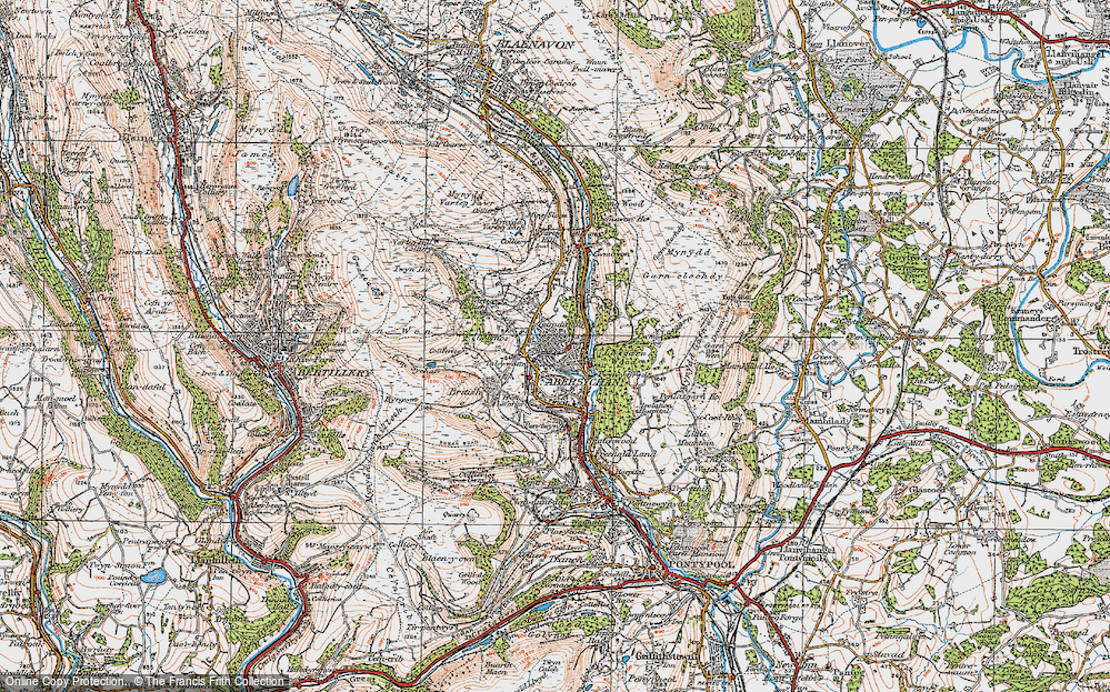 Old Map of Garndiffaith, 1919 in 1919