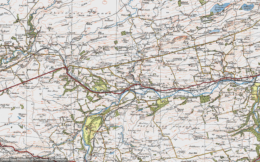 Old Map of Haltwhistle, 1925 in 1925