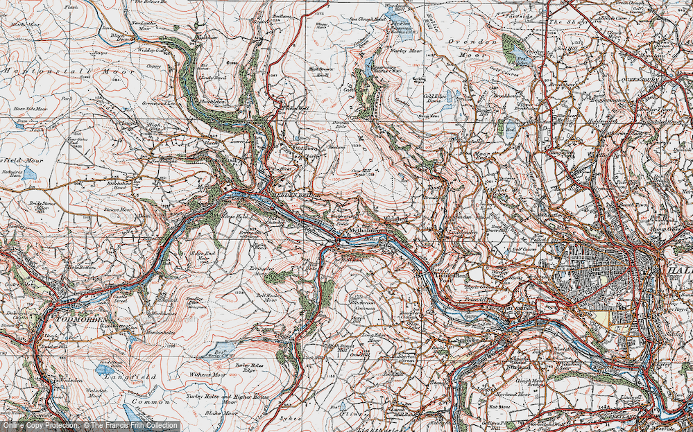 Old Map of Mytholmroyd, 1925 in 1925