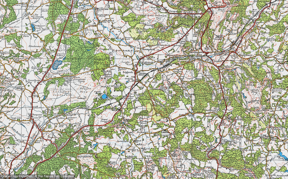 Old Map of Historic Map covering Stanley Common in 1919