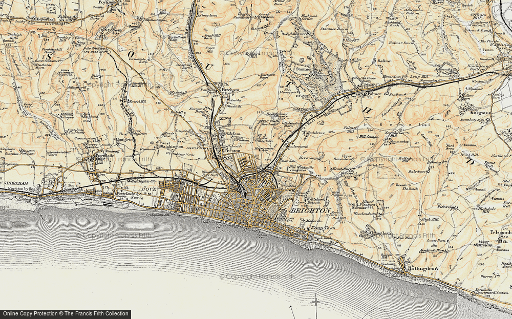 Old Map of Brighton, 1898 in 1898