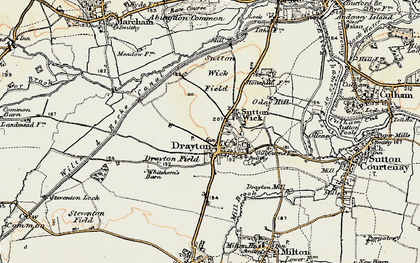 Old map of Drayton in 1897-1899