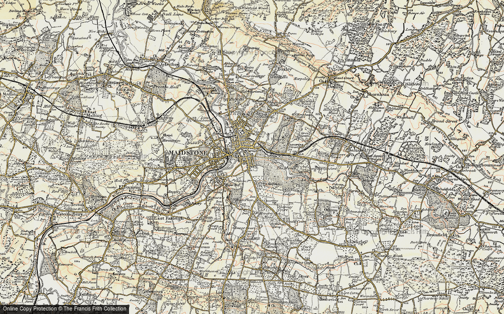 Old Map of Maidstone, 1897-1898 in 1897-1898