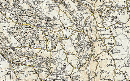 Old map of Woolhope in 1899-1901