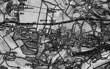 Old map of Bexleyheath in 1896