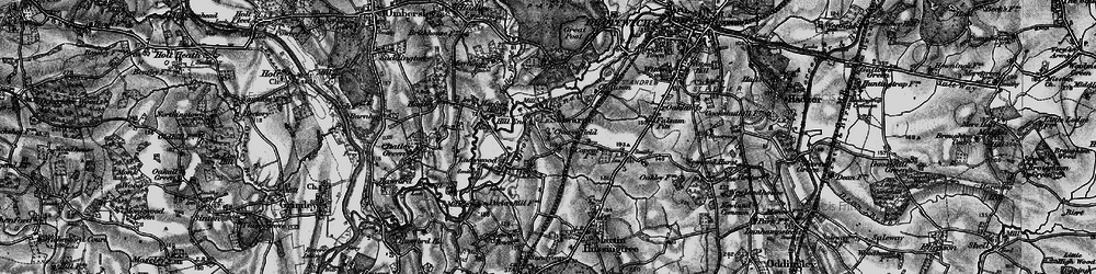 Old map of Droitwich Canal in 1898