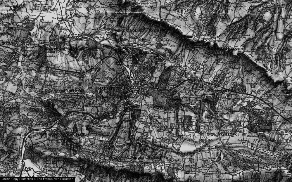 Old Map of Maidstone, 1895 in 1895