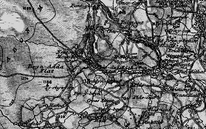 Old map of Ruabon Mountain in 1897