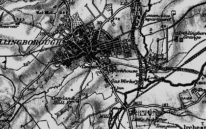 Old map of Wellingborough in 1898