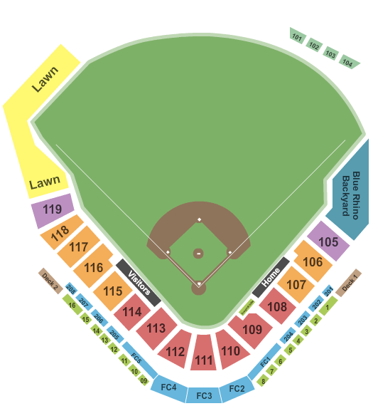 Truist Stadium - Winston Salem Seating Chart 