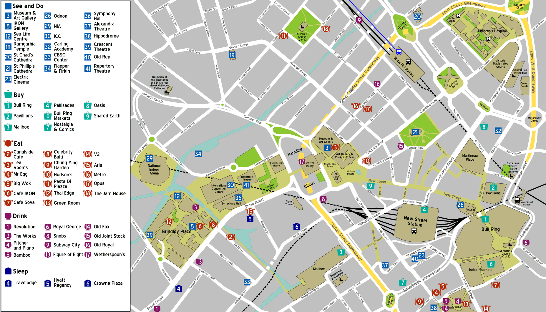 Birmingham City Centre Map – Map Of The World