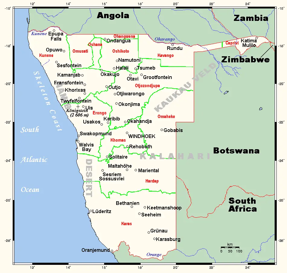 Namibiamap - MapSof.net