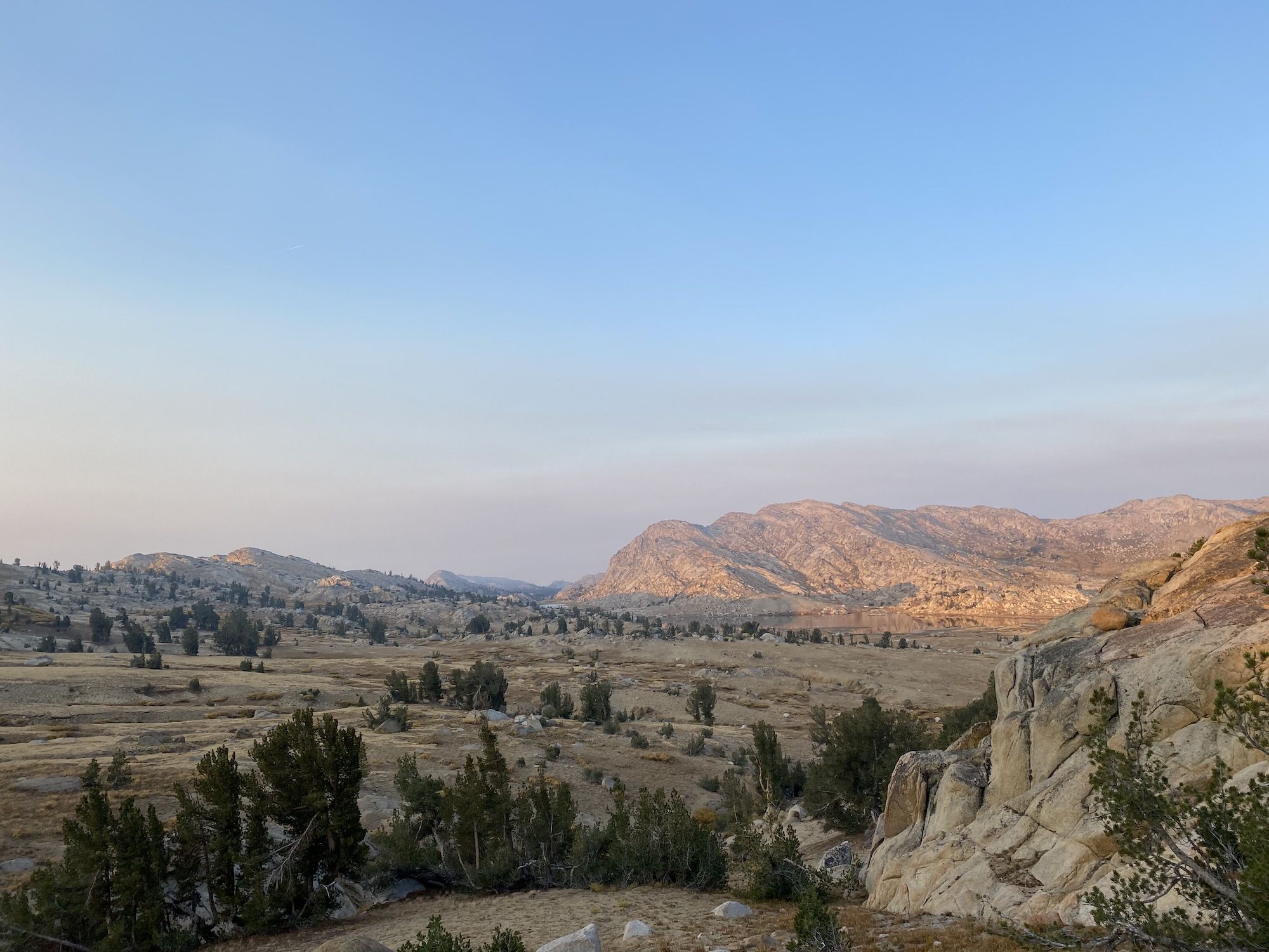 Smoke over mountains