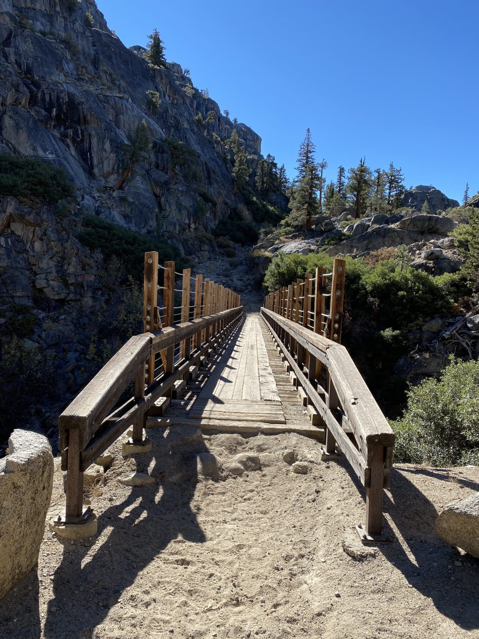 A wooden bridge